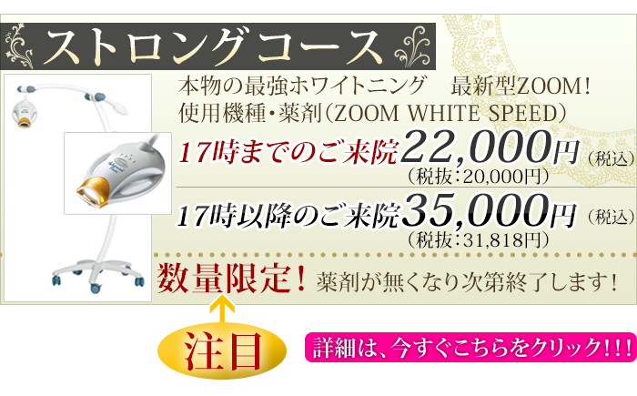 ホワイトニング:ストロングコース