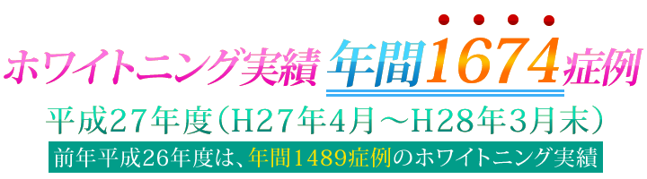 ホワイトニング実績